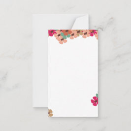 Elegant Colored Floral Greeting Card Mitteilungskarte