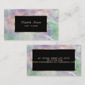 Elegant Colorful Iridescente Pearl Holographic Visitenkarte (Vorne/Hinten)