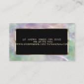 Elegant Colorful Iridescente Pearl Holographic Visitenkarte (Rückseite)