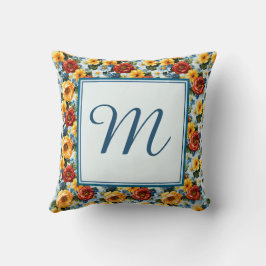 Elegant Colorful Personalized Modern Floral Chic Kissen