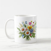Elegant Colorful Wildflower Bouquet  Kaffeetasse (Links)