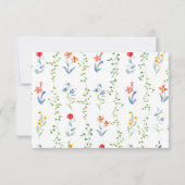 Elegant Colorful Wildflower Meadow Wedding RSVP Karte (Rückseite)