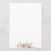 Elegant Colorful Wildflower Wedding Menükarte (Rückseite)