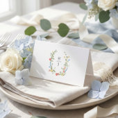 Elegant Colorful Wildflower Wedding  Platzkarte