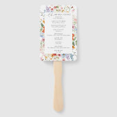 Elegant Colorful Wildflower Wedding Program Fächer (Rückseite)