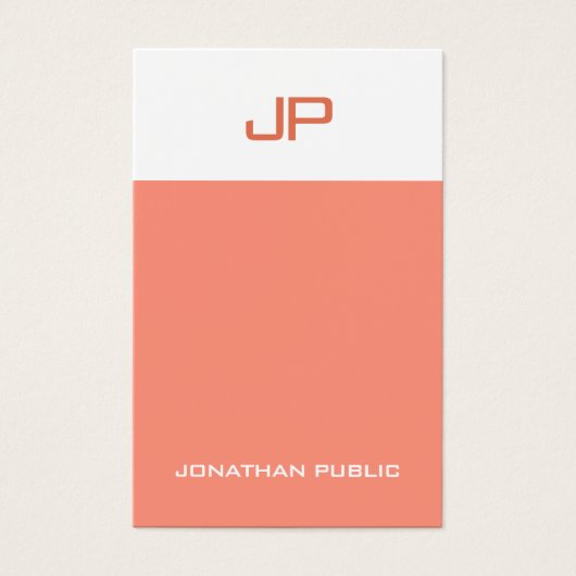 Elegant Colors Trendy Design Modern Monogram (Vorderseite)