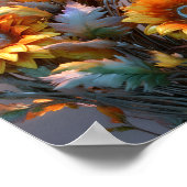 Elegant Common Sunflower Schöne Illustration Poster (Ecke)