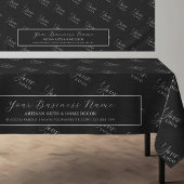 Elegant Company Logo Trade Show Branded Black Tischdecke