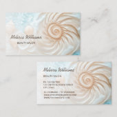 Elegant Conch Coastal Visitenkarte (Vorne/Hinten)