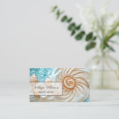 Elegant Conch Coastal Visitenkarte (Stehend Vorderseite)