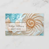 Elegant Conch Coastal Visitenkarte (Vorderseite)