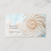 Elegant Conch Coastal Visitenkarte (Vorderseite)