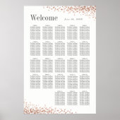 Elegant Confetti | 20 + Hochzeitstisch Poster (Vorne)