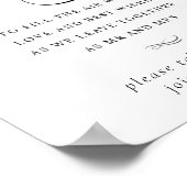 Elegant Confetti Black Calligraphy | Gefälligkeits Poster (Ecke)