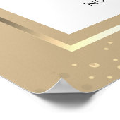 Elegant Confetti Brautparty Begrüßungszeichen Poster (Ecke)