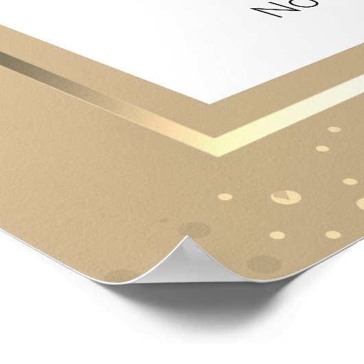 Elegant Confetti Brautparty Begrüßungszeichen Poster (Ecke)