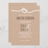 Elegant Confetti Dots binden Knoten Hochzeit Einladung (Vorne/Hinten)