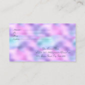 Elegant Confetti Holographic Iridescent Rabattkarte (Rückseite)