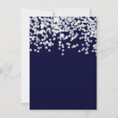 Elegant Confetti jede Farbe Navy Blue Opulence Save The Date (Rückseite)