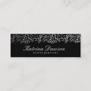 Elegant Confetti Mini Visitenkarte
