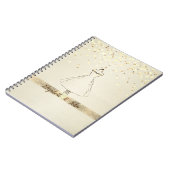 Elegant, Confetti, Spitzen, Dress-Hochzeitsplaner Notizblock (Linke Seite)