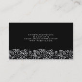 Elegant Confetti Visitenkarte (Rückseite)