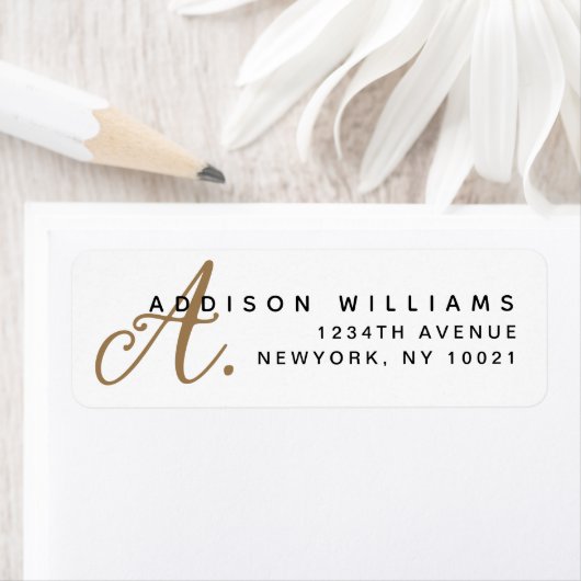 Elegant Contemporary White Gold Script Monogram (Insitu)