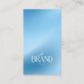 Elegant Cool Icy Blue Smooth Gradient QR Code Logo Visitenkarte (Vorderseite)