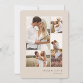 Elegant Copper Desert Sand  Photo Collage Wedding Save The Date (Rückseite)