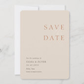 Elegant Copper Desert Sand Photo Collage Wedding Save The Date (Vorderseite)