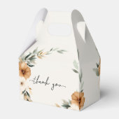 Elegant Copper Earthy Botanical Beige Wedding Geschenkschachtel (Rückseite)