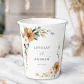 Elegant Copper & Earthy Botanical Wedding Pappbecher