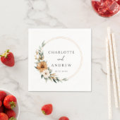 Elegant Copper & Earthy Botanical Wedding  Serviette (Beispiel)