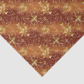 Elegant Copper Gold Florals Luxe Aesthetics Seidenpapier (Ausschnitt)