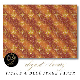 Elegant Copper Gold Florals Luxe Aesthetics Seidenpapier