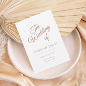 Elegant Copper Script Wedding Invitation Einladung