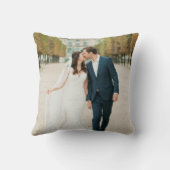 Elegant Copper & White 1. Weihnachten Foto Kissen (Rückseite)