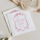Elegant Coquette Bow Birthday Napkins Serviette