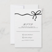 Elegant Coquette Bow Formal Wedding RSVP (Vorderseite)