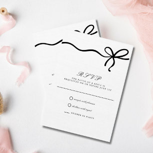Elegant Coquette Bow Formal Wedding RSVP
