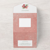 Elegant Coquette Bow Merry Christmas Arch Photo All In One Einladung (Außenbereich)