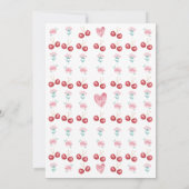 Elegant Coquette Cherry on Top Baby Shower Einladung (Rückseite)