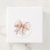 Elegant Coquette Pink Gold Bow Thank you Sweet 16 Geschenkanhänger (Beispiel)