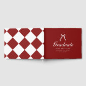 Elegant Coquette Script Graduation Party Wine Red Gästebuch (Voll)