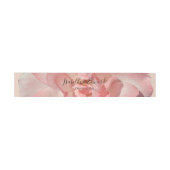 Elegant Cora Pink Rose Floral Wedding Mailing Einladungsbanderole (Flach)
