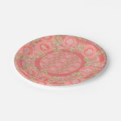 Elegant Coral Flows Pappteller (Schrägansicht)