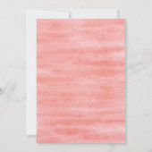 Elegant Coral Gelbe Flora Wasserfarbe Quinceañera Einladung (Rückseite)