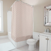 Elegant Coral Grey Curtain Cozy Modern Bathroom Duschvorhang (Beispiel)