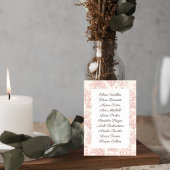Elegant Coral Reef Wedding Table Number Card Tischnummer