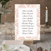 Elegant Coral Reef Wedding Table Number Card Tischnummer